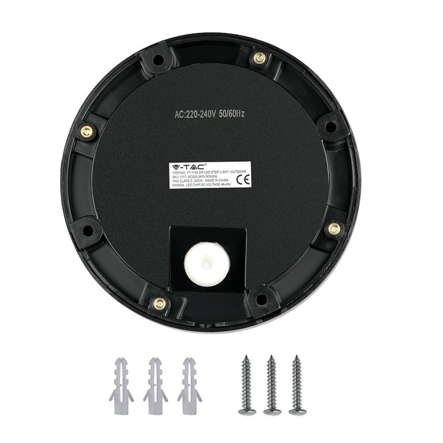 LED Екстериорна лампа за стълбище LED/2W/230V IP65 3000K черна