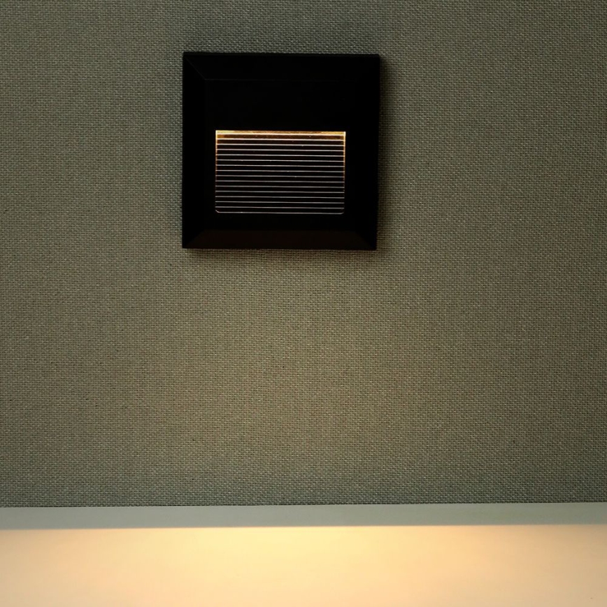 LED Екстериорна лампа за стълбище LED/2W/230V IP65 4000K черна