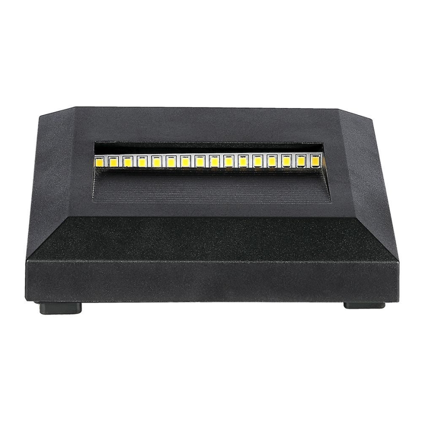 LED Екстериорна лампа за стълбище LED/2W/230V IP65 4000K черна