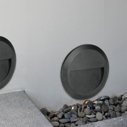 LED Екстериорна лампа за стълбище LED/2W/230V IP65 4000K черна