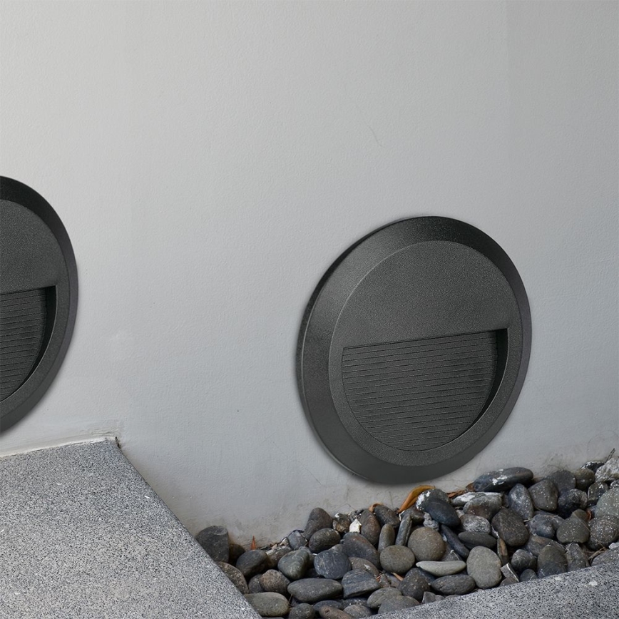 LED Екстериорна лампа за стълбище LED/2W/230V IP65 4000K черна