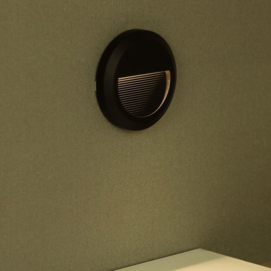 LED Екстериорна лампа за стълбище LED/2W/230V IP65 4000K черна