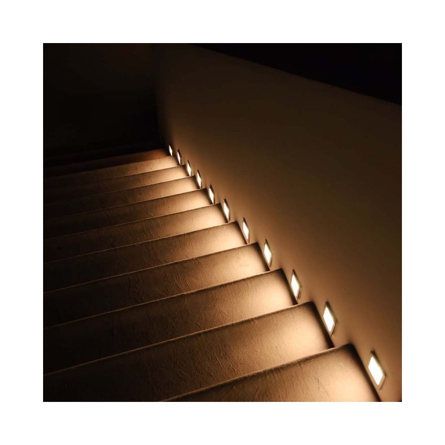 LED Екстериорна лампа за стълбище LED/3W/230V 3000K IP65 бял