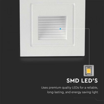 LED Екстериорна лампа за стълбище LED/3W/230V 3000K IP65 бял