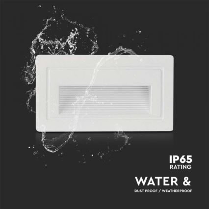 LED Екстериорна лампа за стълбище LED/3W/230V 3000K IP65 бял