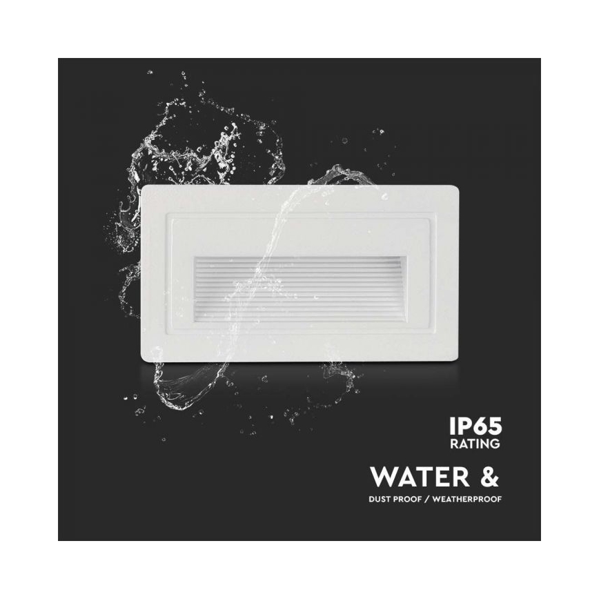 LED Екстериорна лампа за стълбище LED/3W/230V 3000K IP65 бял