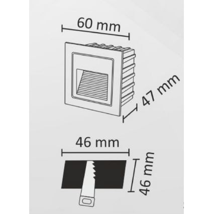 LED Екстериорна лампа за стълбище Q6 LED/3W/230V IP44