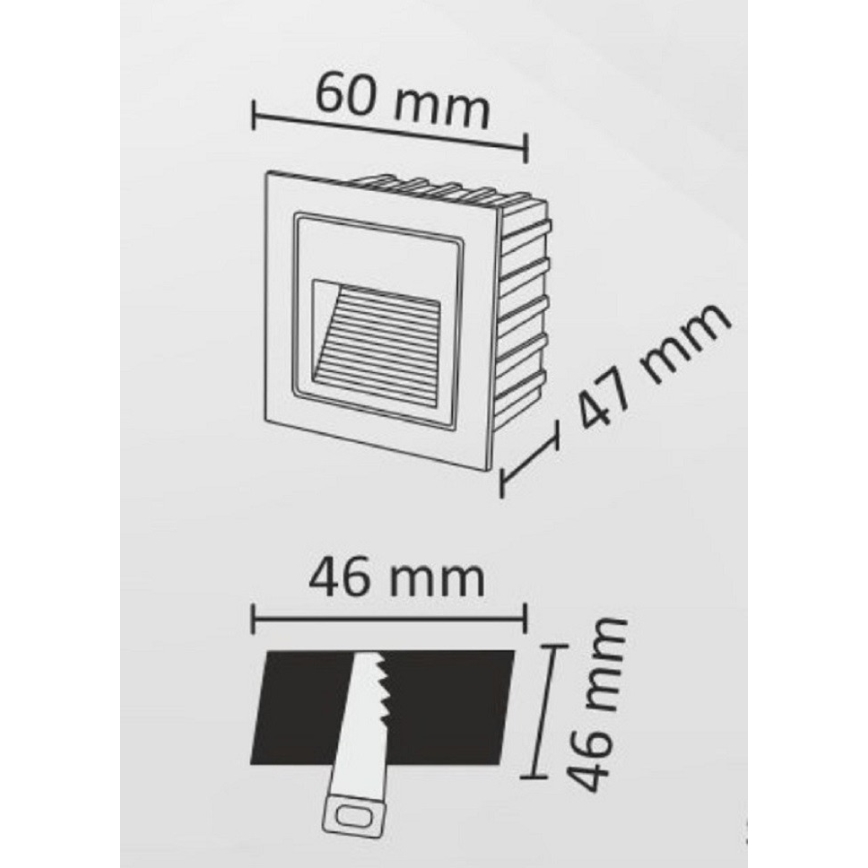 LED Екстериорна лампа за стълбище Q6 LED/3W/230V IP44