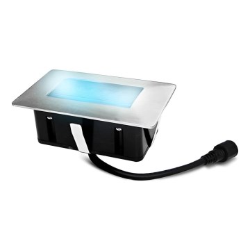 LED Екстериорна лампа за вграждане EASY CONNECT LED/2W/230V син IP67 правоъгълен