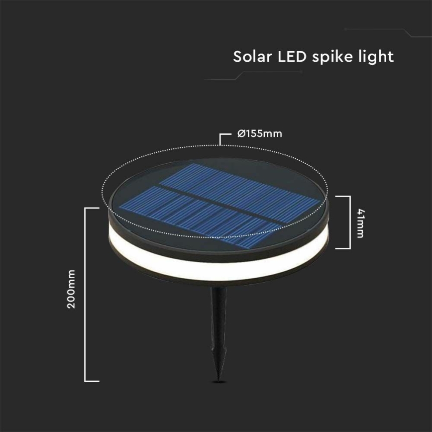 LED Екстериорна соларна лампа LED/1,8W/3,7V IP54 3000K