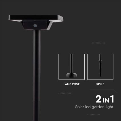 LED Екстериорна соларна лампа 2в1 LED/2W/3,7V IP65 3000/4000/6500K