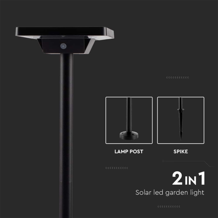 LED Екстериорна соларна лампа 2в1 LED/2W/3,7V IP65 3000/4000/6500K