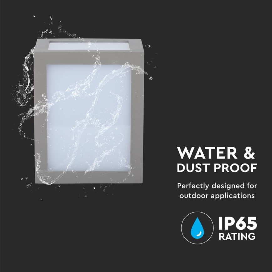 LED Екстериорна Стенна лампа 1xLED/12W/230V 4000K IP65