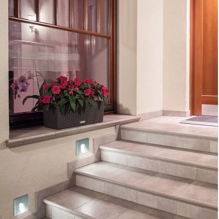 LED Екстериорна стълбищна лампа ESPO LED/3W/230V матов хром IP54