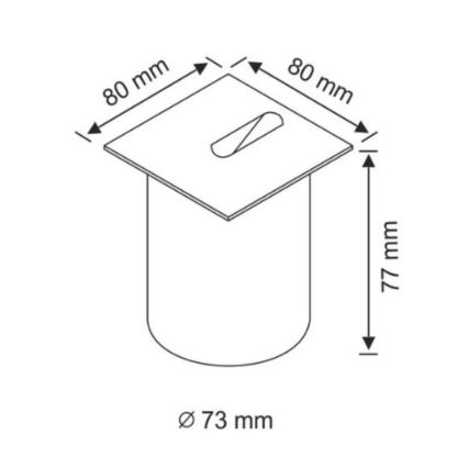 LED Екстериорна стълбищна лампа ESPO LED/3W/230V матов хром IP54