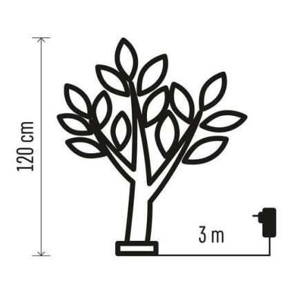 LED Екстериорна Коледна декорация 72xLED/3,6W/230V IP44 студено бяла