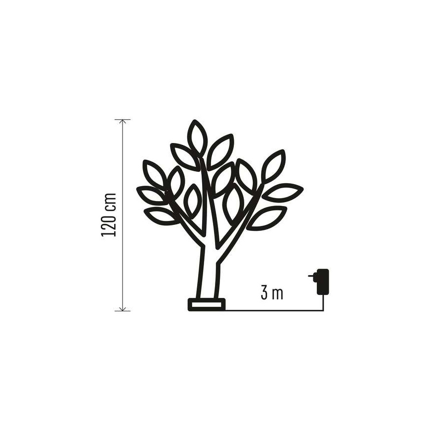 LED Екстериорна Коледна декорация 72xLED/3,6W/230V IP44 студено бяла