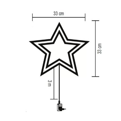 LED Екстериорна коледна украса за прозорец 35xLED/230V IP44 топло бял/звезда