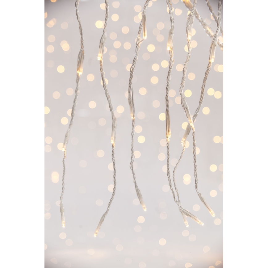 LED Екстериорна коледна завеса CURTAIN 360xLED/3,6W/230V 2x2 m IP44 топло бял