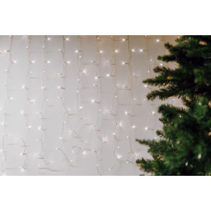 LED Екстериорна коледна завеса CURTAIN 480xLED/8,4W/230V 3x3 m IP44 студено бял