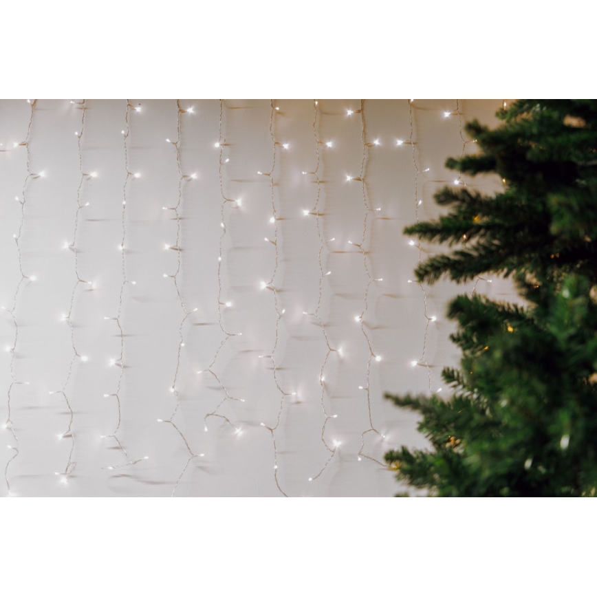 LED Екстериорна коледна завеса CURTAIN 480xLED/8,4W/230V 3x3 m IP44 студено бял