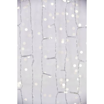 LED Екстериорна коледна завеса CURTAIN 480xLED/8,4W/230V 3x3 m IP44 студено бял