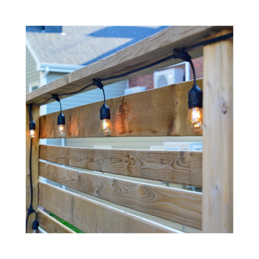 LED Екстериорни декоративни лампички BAJA ST64 20xE27/1W/230V 10,9m IP44 топло бяло