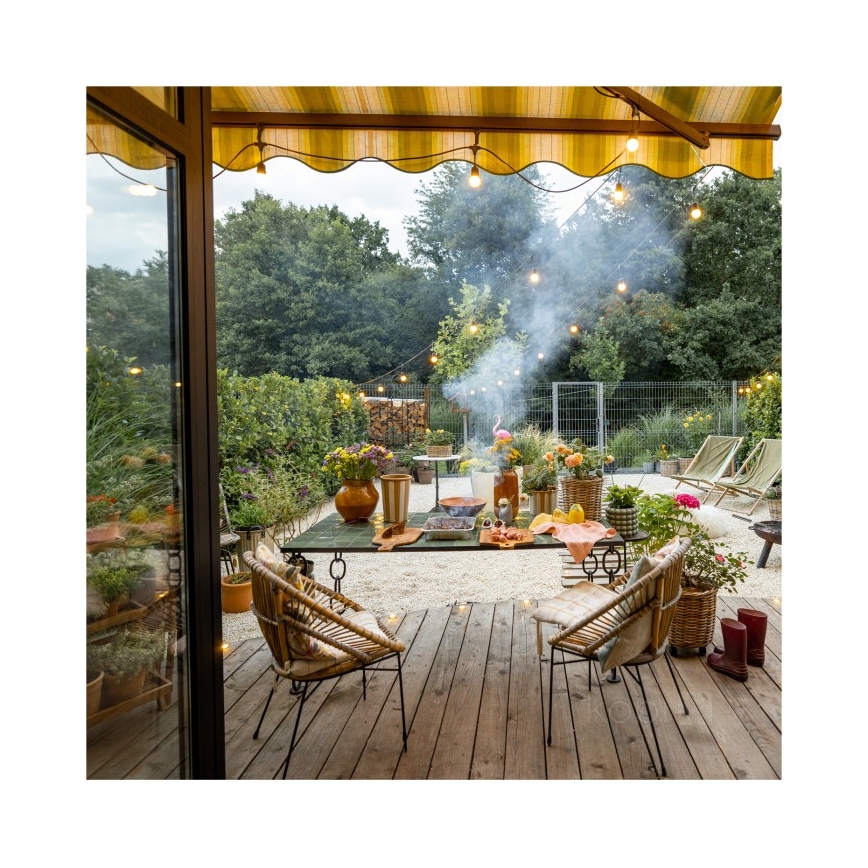 LED Екстериорни декоративни лампички BAJA ST64 20xE27/1W/230V 20,9m IP44 топло бяло