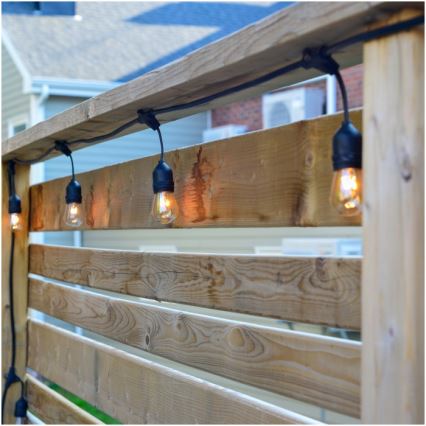 LED Екстериорни декоративни лампички BAJA ST64 20xE27/1W/230V 20,9m IP44 топло бяло