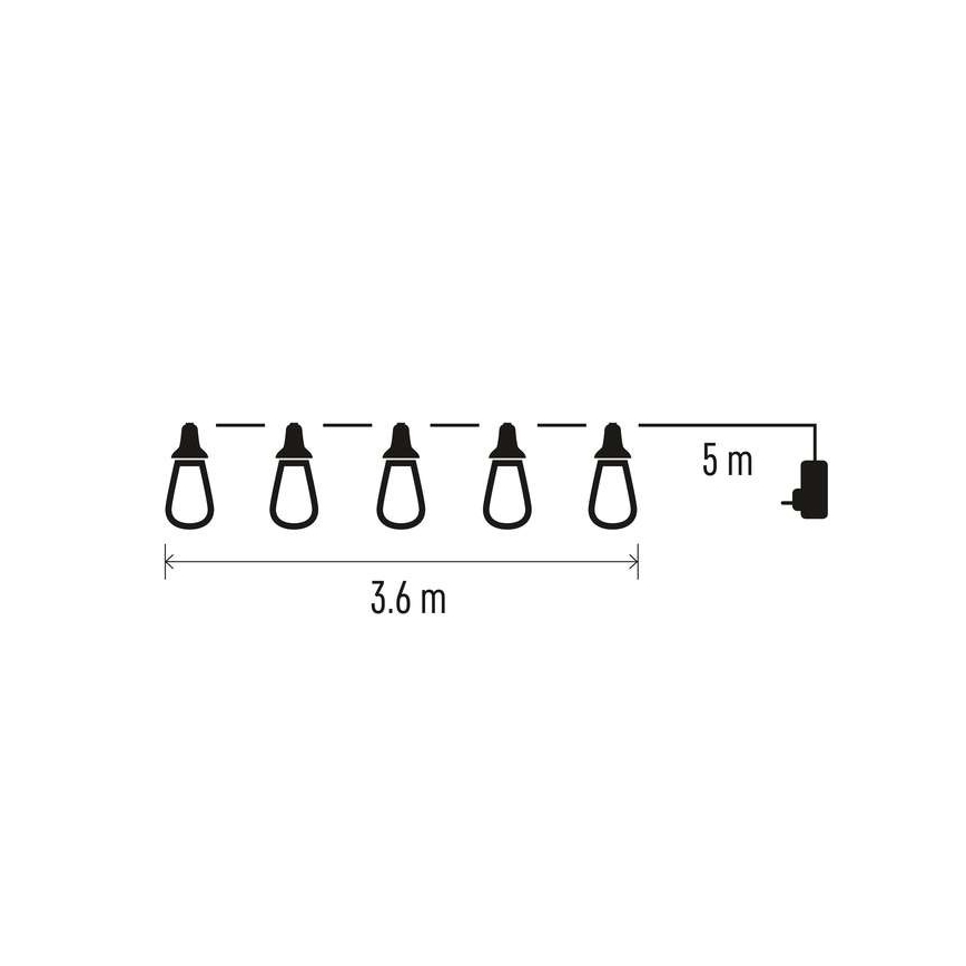 LED Екстериорни декоративни лампички 16xLED 8,6м IP44 студено бели
