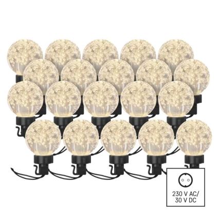 LED Екстериорни декоративни лампички 20xLED/12,6 м IP44 топло бял