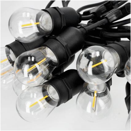 LED Екстериорни декоративни лампички BAJA ST64 10xE27/1W/230V 10,9m IP44 топло бяло