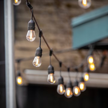 LED Екстериорни декоративни лампички BAJA ST64 20xE27/1W/230V 20,9m IP44 топло бяло