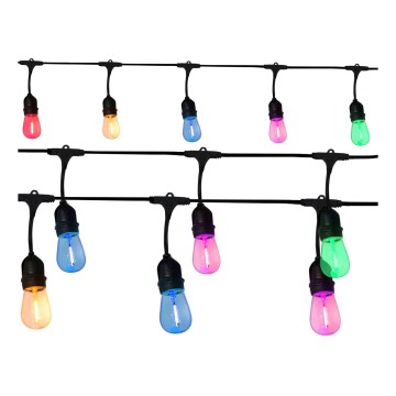 LED Екстериорни декоративни лампички PARTY NEON 7,6 м 10xE27/0,6W/36V IP44