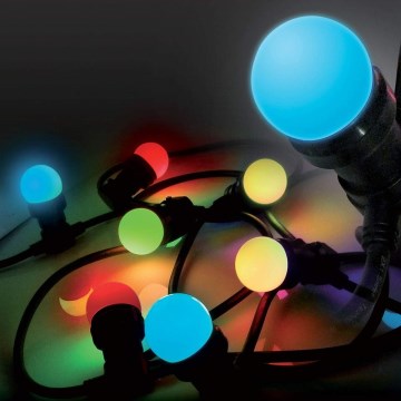 LED Екстериорни лампички EASY CONNECT 8xE27 5m IP44 многоцветен