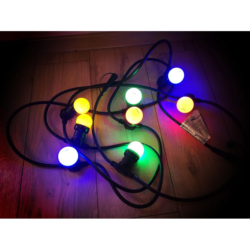 LED Екстериорни лампички EASY CONNECT 8xE27 5m IP44 многоцветен