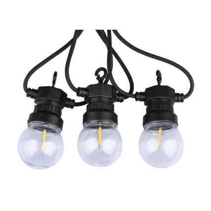 LED Екстериорни лампички STRING 5м 10xLED/0,4W/24/230V 3000K IP44