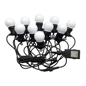 LED Екстериорни лампички STRING 5м 10xLED/0,5W/230V IP44 3000K