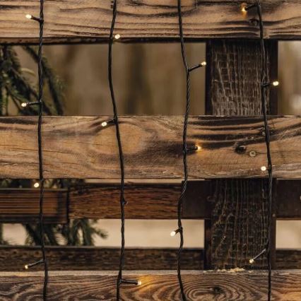 LED Екстериорни Коледни лампички 100xLED/10m IP44 топло бял