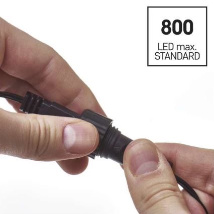 LED Екстериорни Коледни лампички 100xLED/15м IP44 шарени