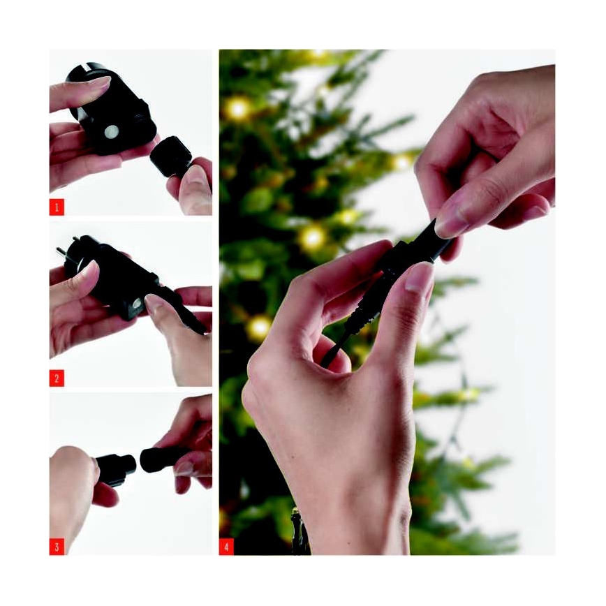 LED Екстериорни Коледни лампички 100xLED/15м IP44 студено бяло