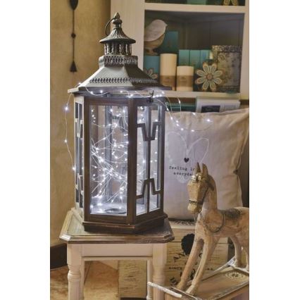 LED Екстериорни Коледни лампички 100xLED/15м IP44 студено бяло