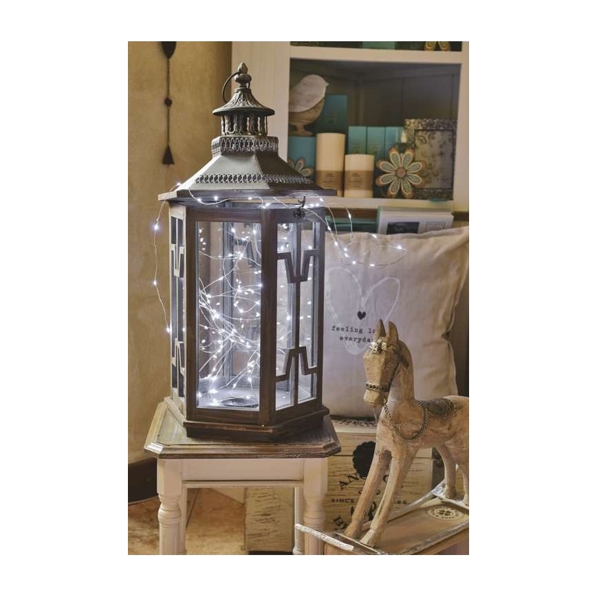 LED Екстериорни Коледни лампички 100xLED/15м IP44 студено бяло