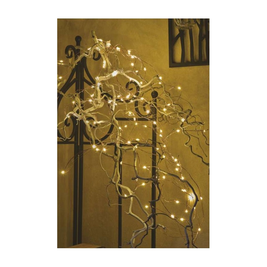 LED Екстериорни Коледни лампички 100xLED/15м IP44 топло бяло