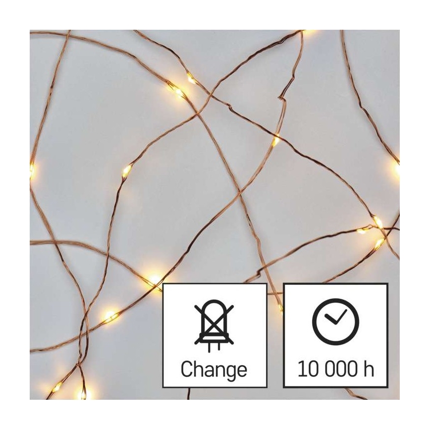 LED Екстериорни Коледни лампички 100xLED/15м IP44 топло бяло