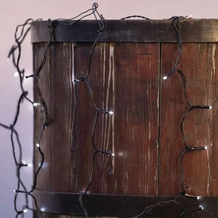 LED Екстериорни Коледни лампички 100xLED/1x2m IP44 студено бял