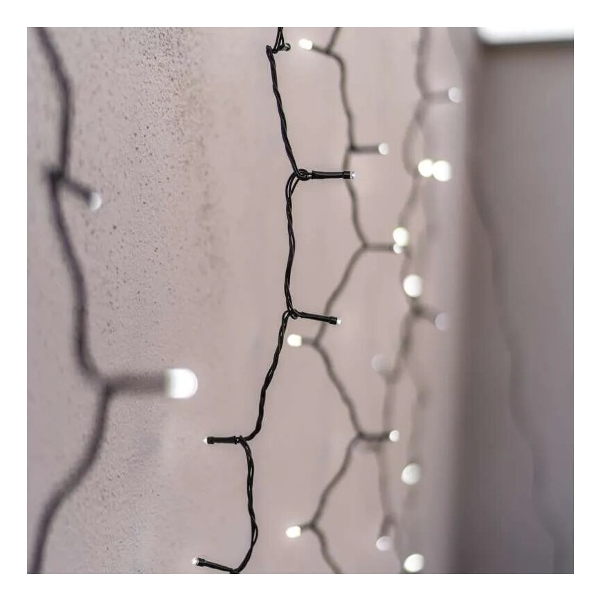 LED Екстериорни Коледни лампички 100xLED/1x2m IP44 студено бял