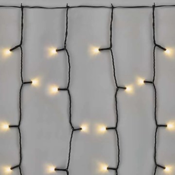 LED Екстериорни Коледни лампички 100xLED/1x2m IP44 топло бял