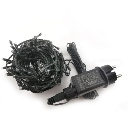 LED Екстериорни Коледни лампички 100xLED/8 функции 13м IP44 дневно бели