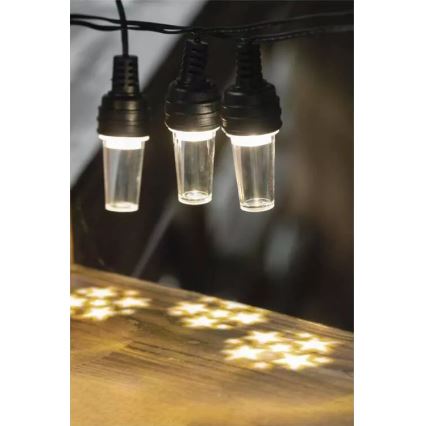 LED Екстериорни коледни лампички 10xLED/9,5 м IP44 студено бял